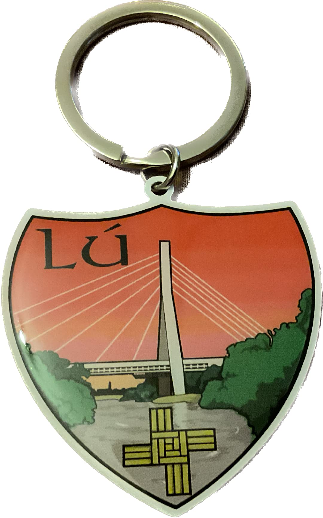 Louth Multicolour Official All Ireland Gaa County Crest Ultra Thin Metal Keyring