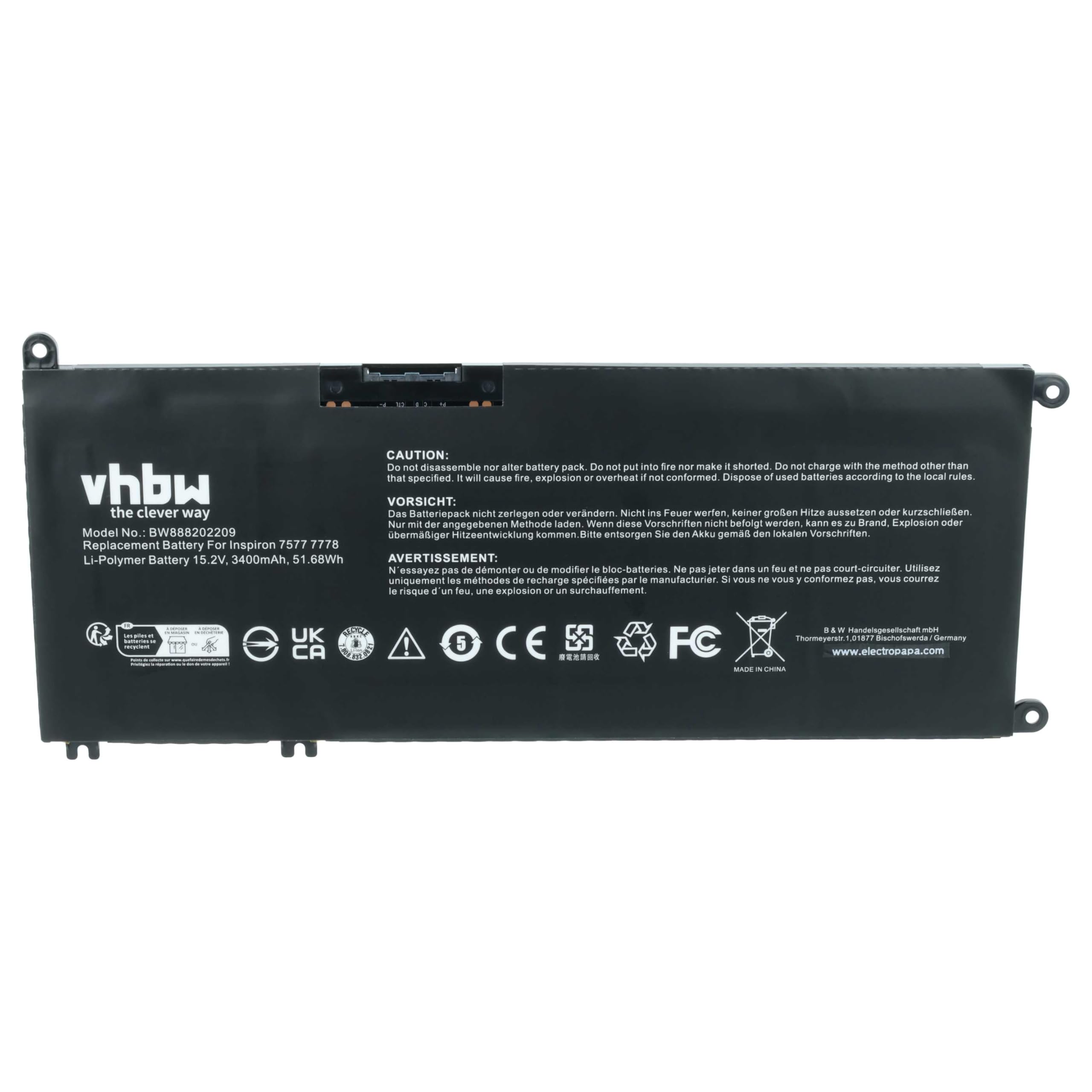 Bateria Para Dell P72f001 Vostro 15 7570 Negro | Cuotas sin interés