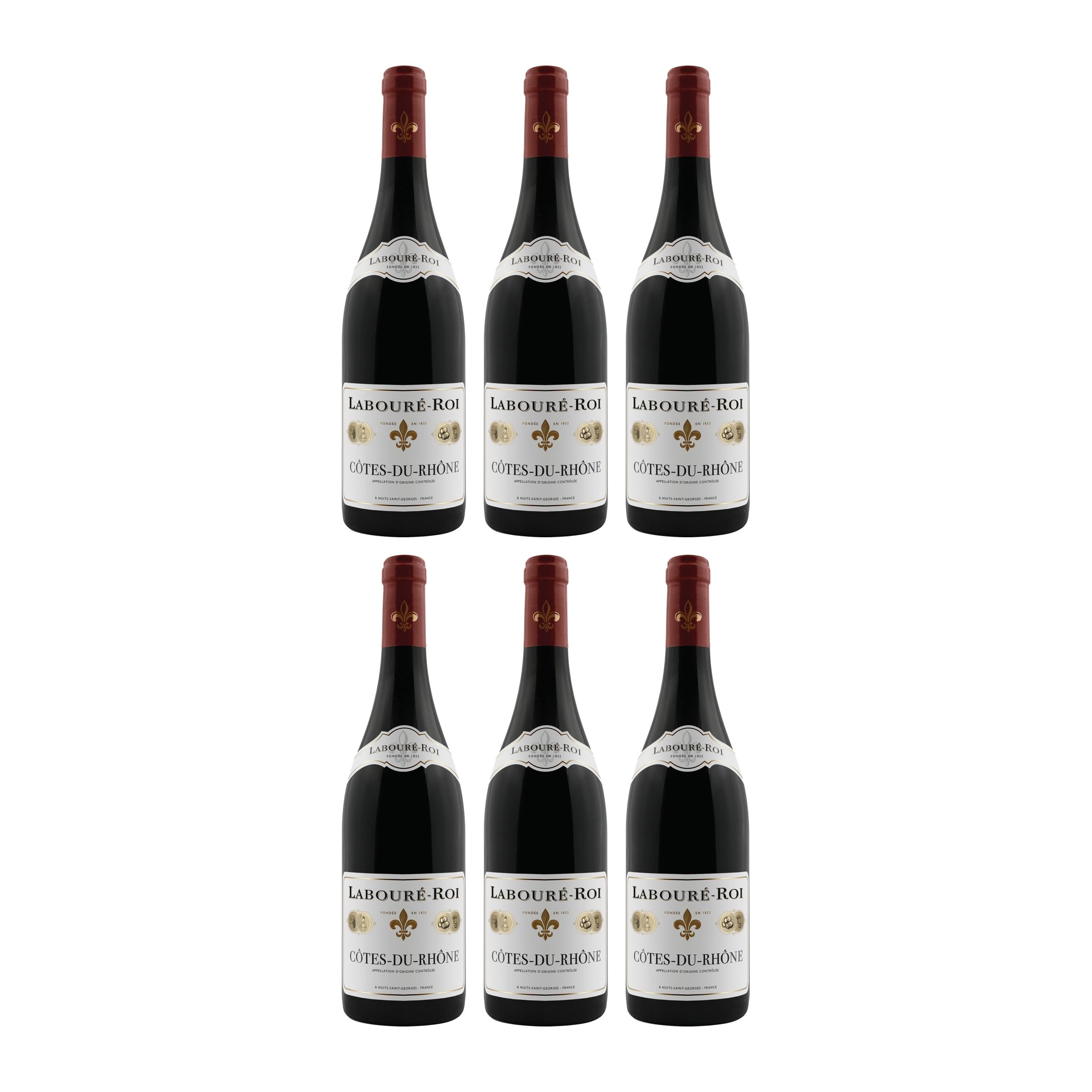 Labouré-Roi Côtes du Rhône AOC Rotwein rot trocken Frankreich inkl. FeinWert E-Book (6 x 0.75 l)