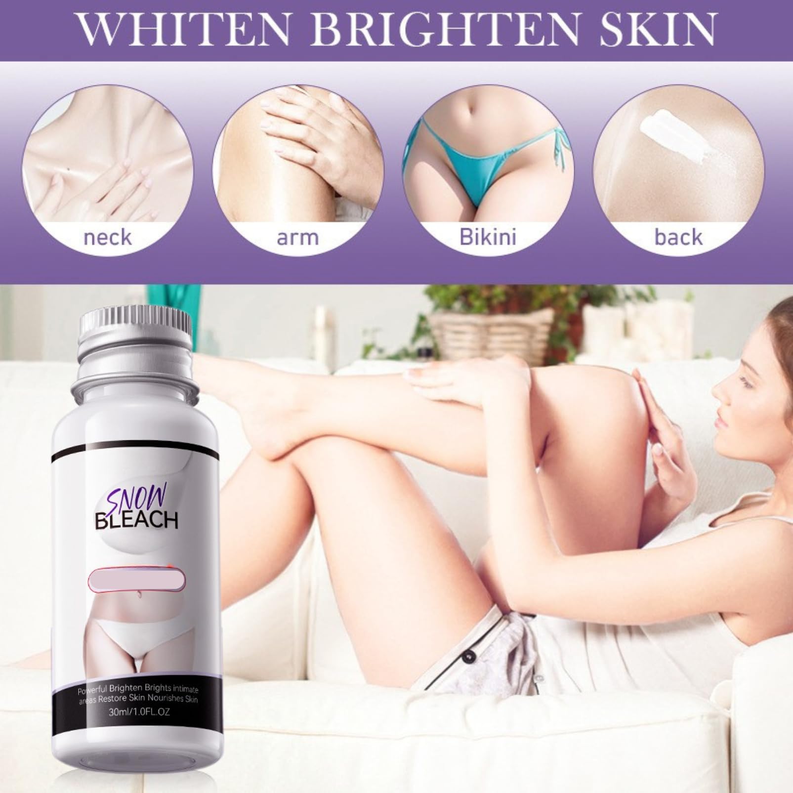 Premium Skin Whitening & Bleaching Cream for Underarm Body & Private Areas - Image 2