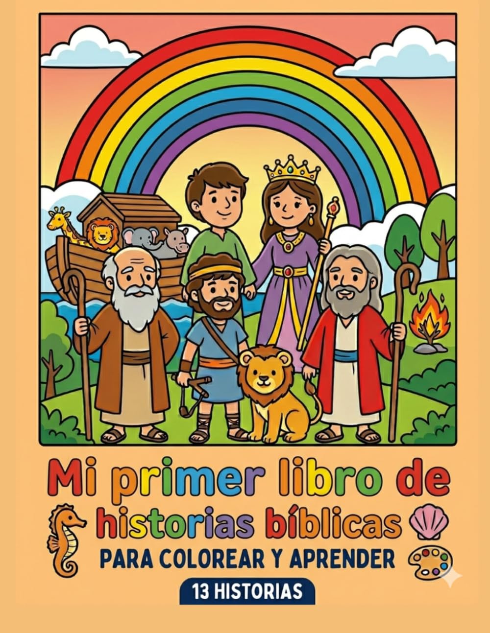 Mi Primer Libro de Historias Bíblicas: Para colorear y aprender