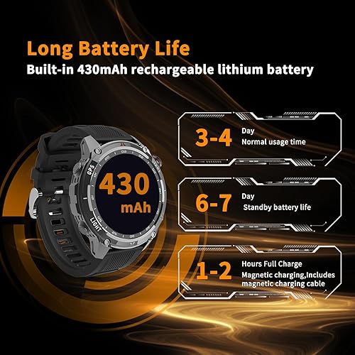 Miniatura 5 de Reloj inteligente con GPS para hombres/mujeres/adolescentes con frecuencia cardíaca NFC, monitor de oxígeno en sangre para dormir, contador