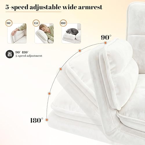 Miniatura 3 de Silla cruzada con ruedas, silla de tocador de felpa con reposabrazos ajustables, silla de oficina ergonómica para dormitorio, sala de maquillaje y