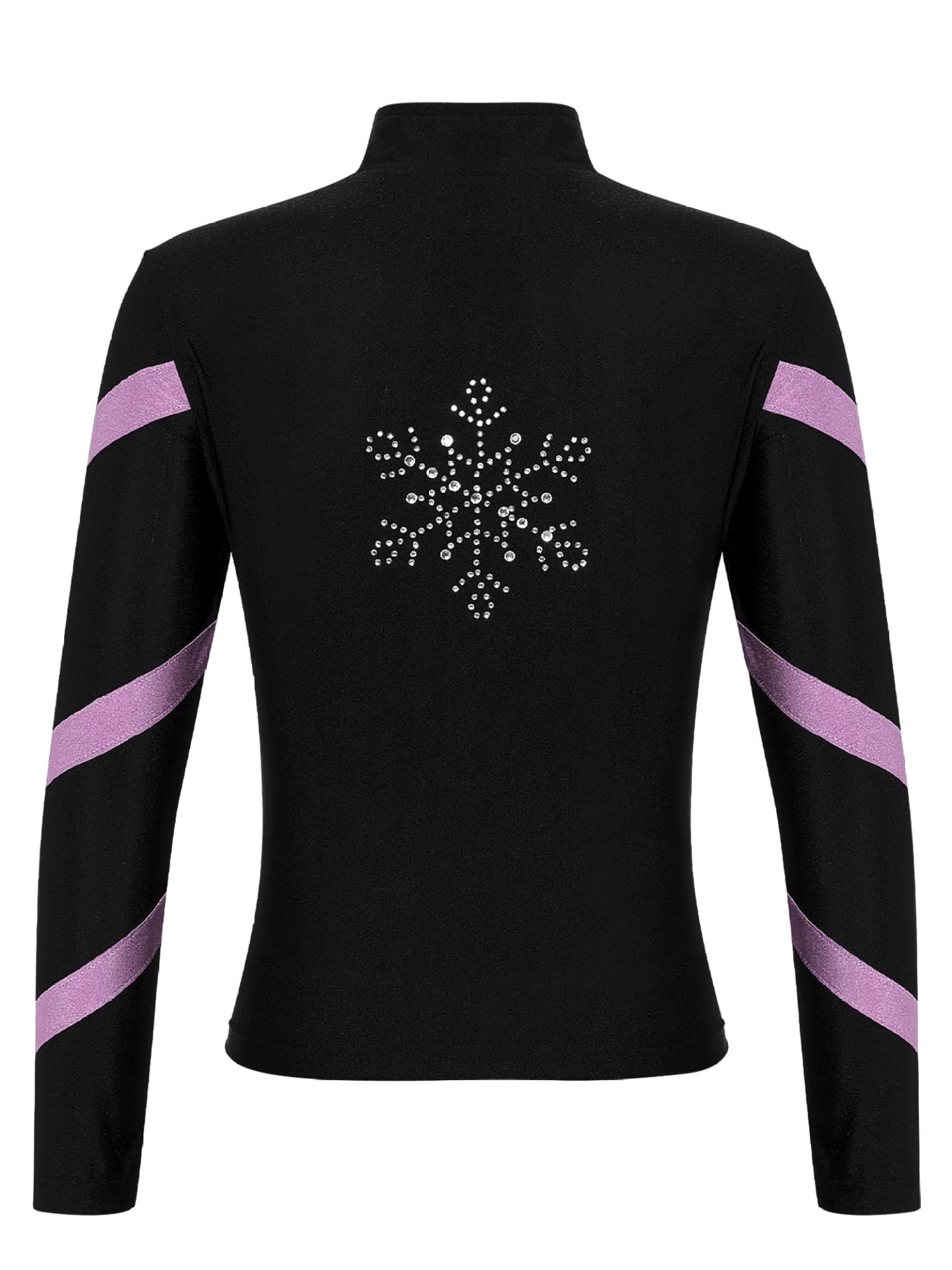 Mädchen Eiskunstlauf Jacke Thermo Gefütterte Sweatjacke Mit Stehkragen Kinder Rollkunstlauf Sport Gymnastik Tanz Workout Mantel Slim Fit