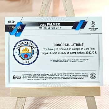 99枚限定 Topps マンチェスターシティ コール・パルマー 直筆サインカード Amazon.co.jp: Prizm マンチェスター・シティ コール・パルマー