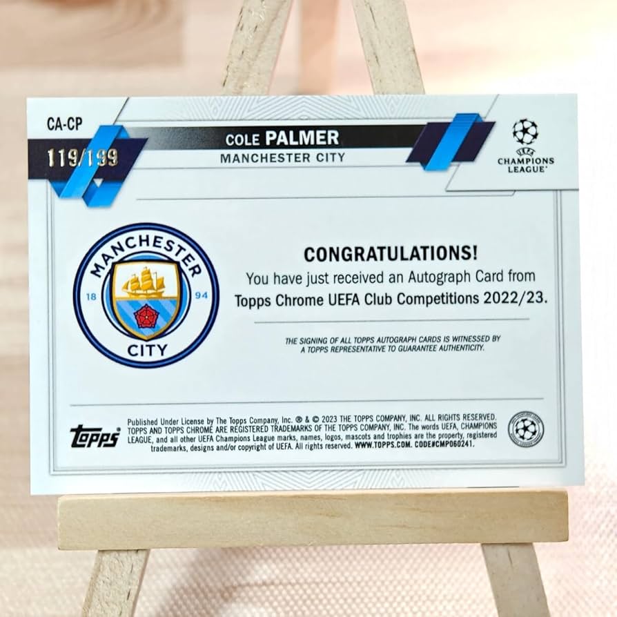 Amazon.co.jp: 199枚 コールパルマー 2022-23 Topps Chrome UEFA