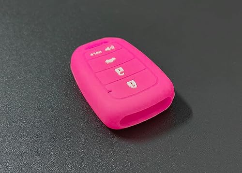 Miniatura 9 de Funda de goma de silicona para llavero compatible con Honda Accord CR-V Civic Crosstour Fit (solo compatible con llavero recto) (negro azul)