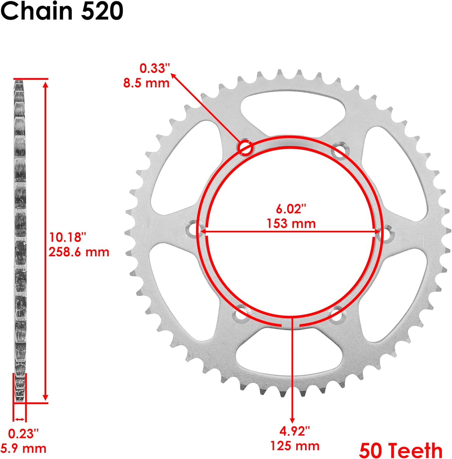Caltric Blue O-Ring Drive Chain & Sprockets Kit Compatible with Kawasaki Kx250F 2011-2017