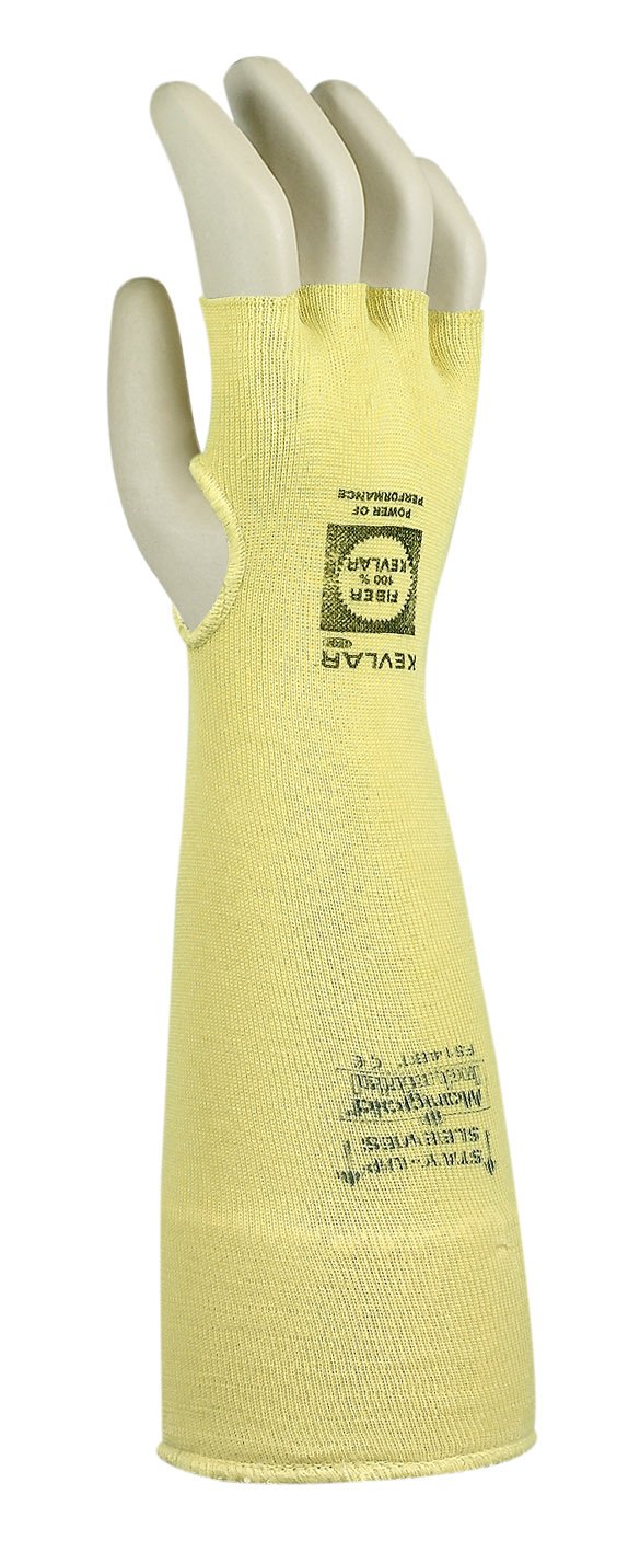 Ansell HyFlex 70-415 Manchette de Protection Industrielle, Protéction Mécanique, Résistance aux Coupures, Jaune (10 Pièces)