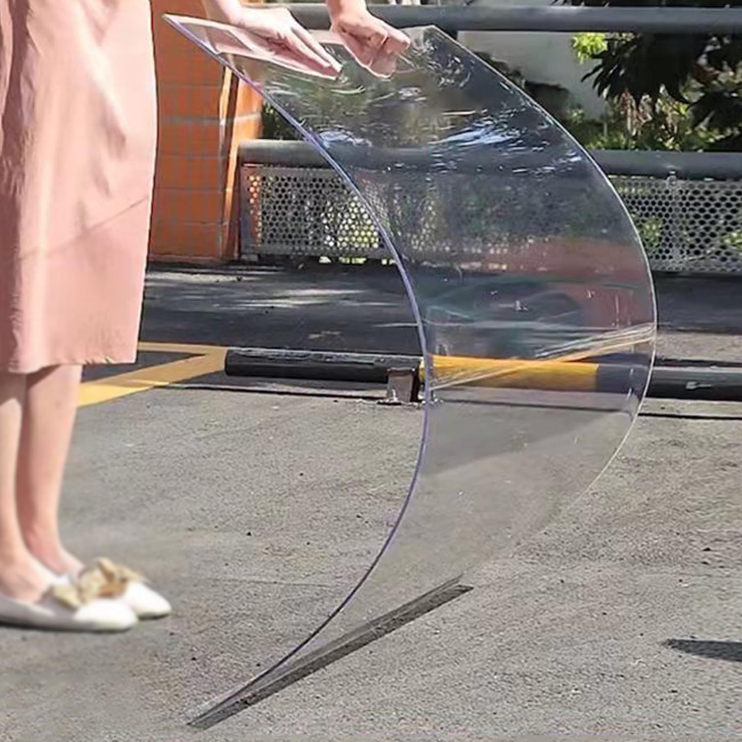 Panel de techo de policarbonato transparente de 1 mm, resistente a la lluvia, anti UV, fácil de doblar, 1 m x 14 m
