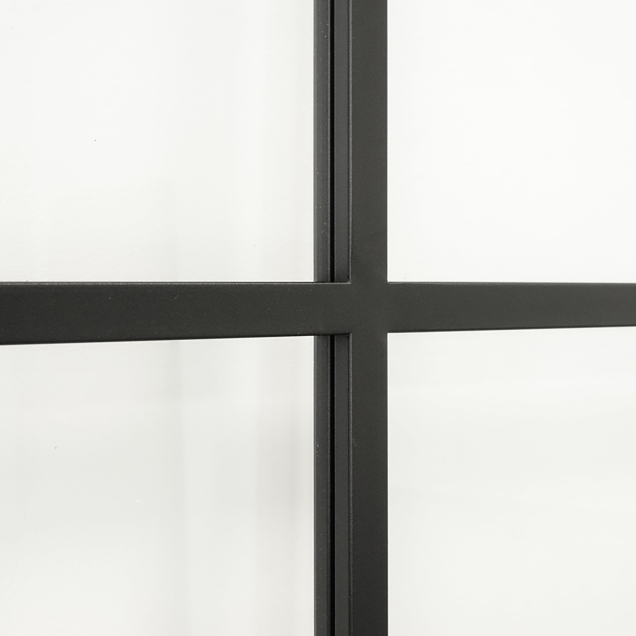 Loft-Glastüren innen Türenset mit Griff für Büro, Bad, Kleiderschrank, Speisekammer Akron (Transparentes Glas, rechts) 90x200 cm