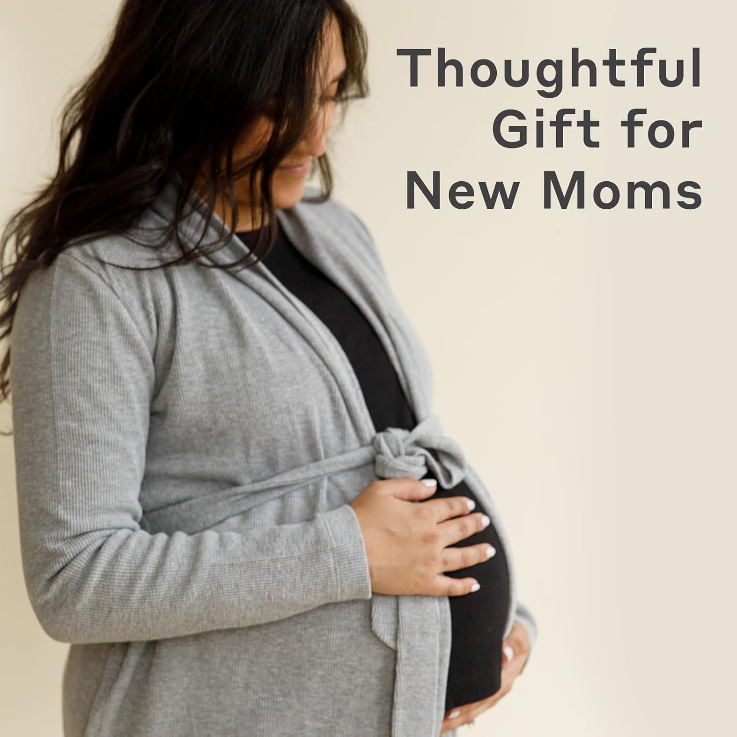 monica + andy Women's Robe, 100% Organic Women's Clothing for Labor & Delivery, Maternity Clothes, Postpartum Nightgown - Image 5