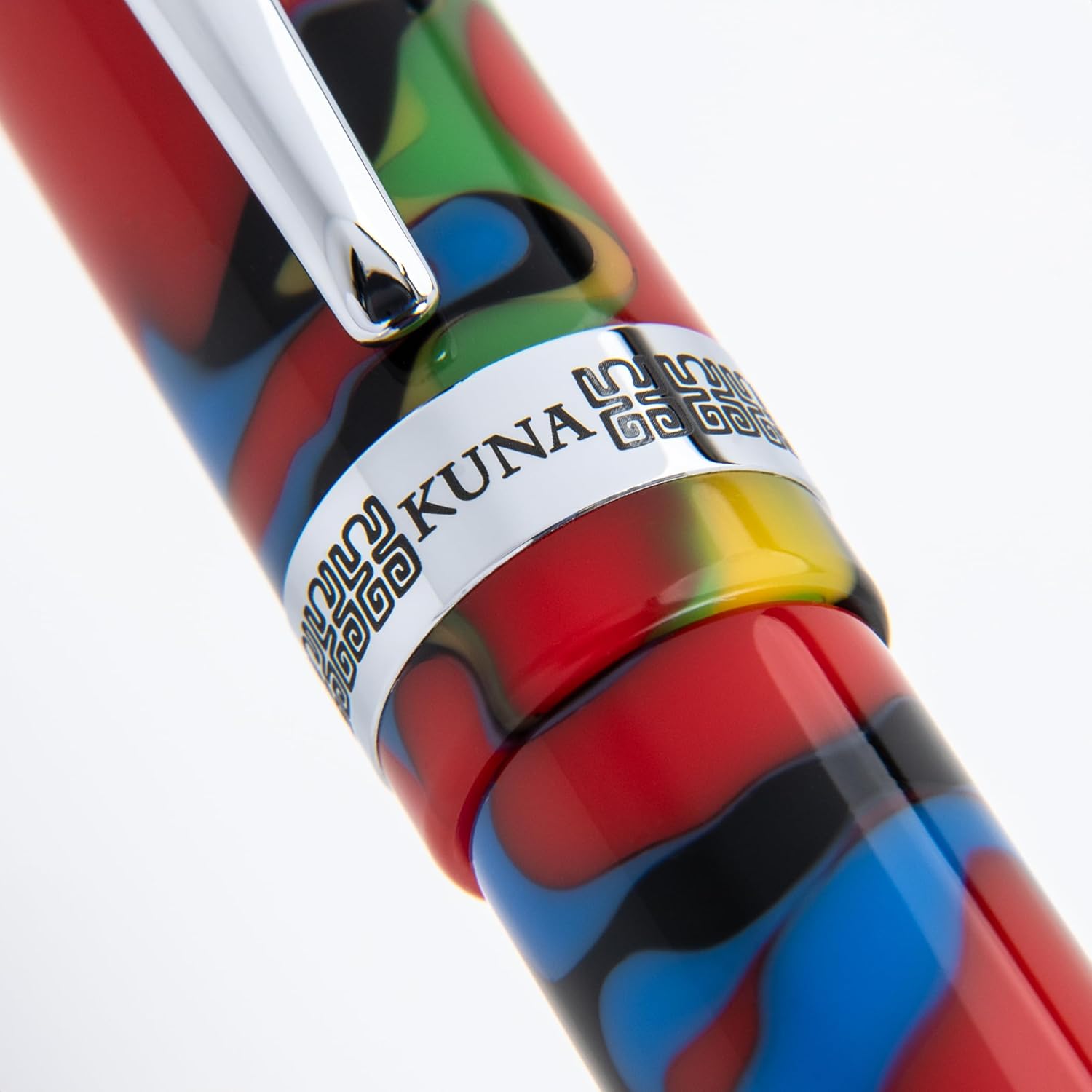 Monteverde USA People of the World Kuna Ballpoint Pen, Ergonomic Design, Polished Chrome Trim, Quality Resin, Cultural Writing Instrument