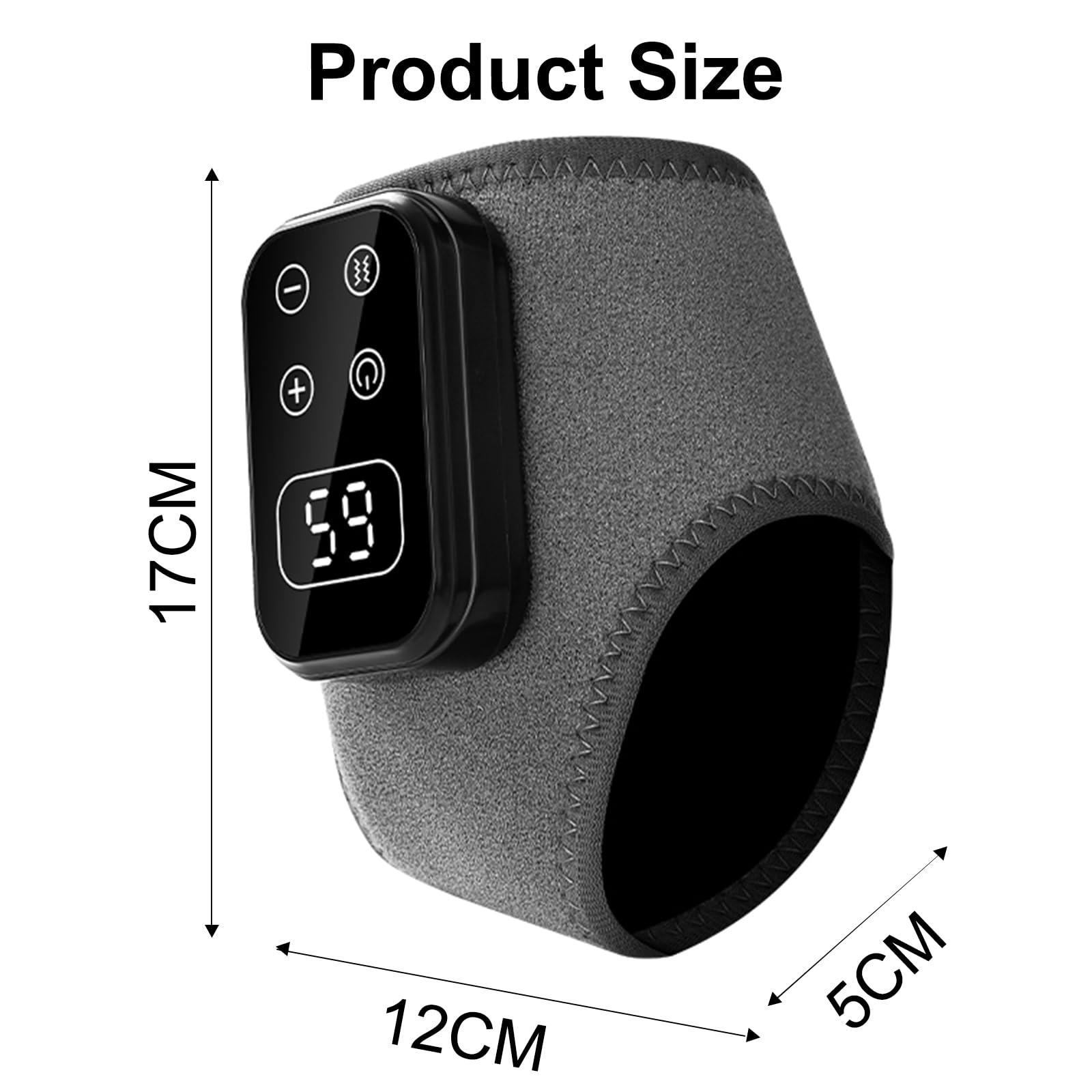Fußmassagegerät mit Wärme - Knöchelmassagegerät 5 Heizstufen & 5 Vibrationsmodi Fußmassagegerät, Fußmassage Ideal Geschenk für Eltern, Massagegerät für Füße, Die Durchblutung Fördern(Grau)