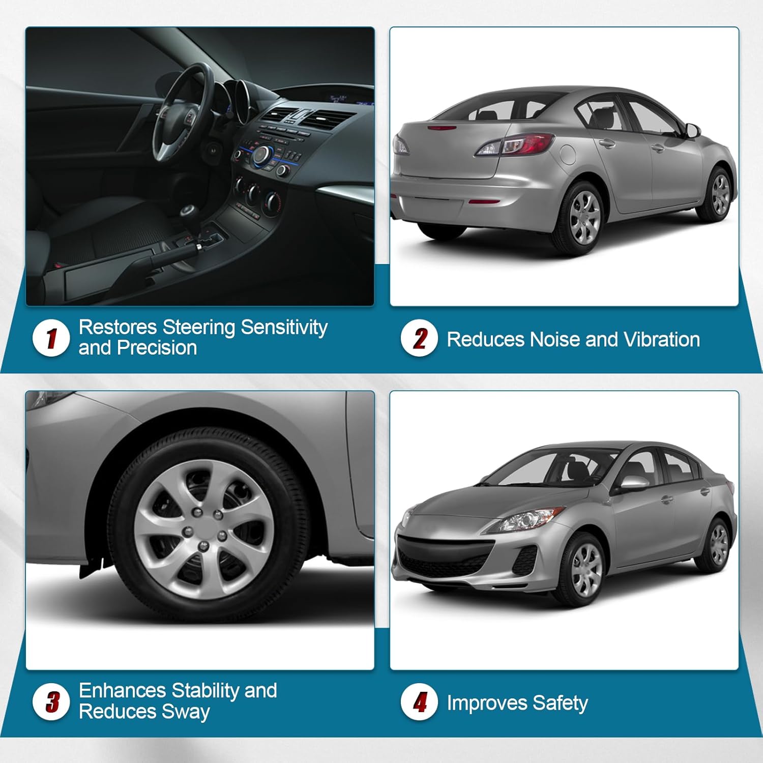 BBM2-33-031C 686-381 Front Driver Side Steering Knuckle compatible with Mazda 3 2010-2013 LH Front Left Side Steering Knuckle Replace# BBM233031C BBM2-33-031 BBM233031