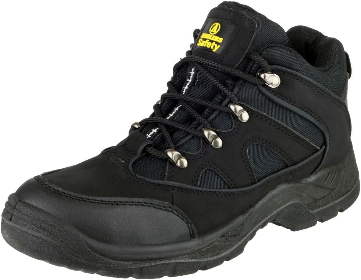 Vegan-Friendly Men's Black Safety Boots with Steel Toe by Amblers Safety