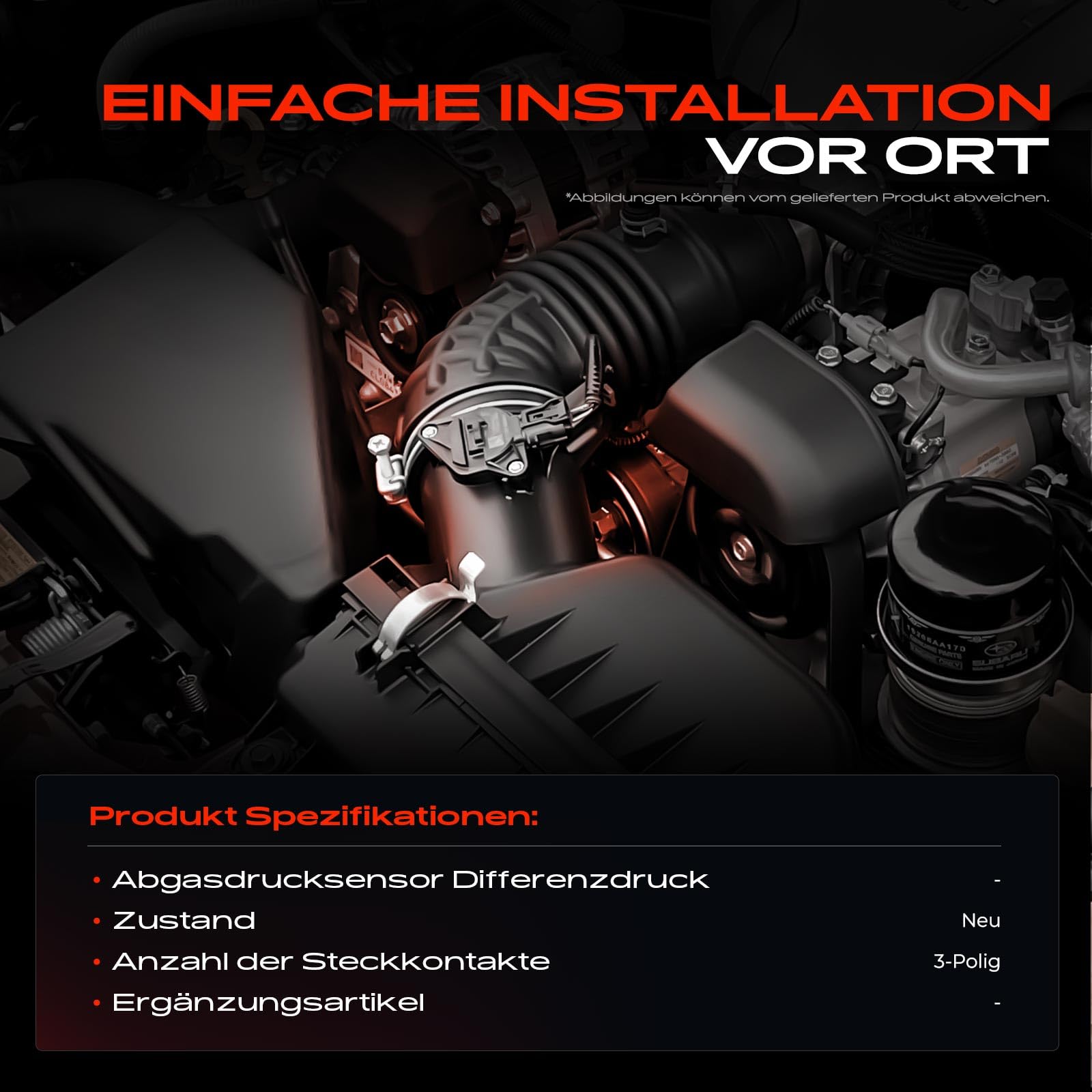 Frankberg Differenzdrucksensor Abgasdrucksensor Kompatibel mit A-Klasse W169 B-Klasse W245 C-Klasse W203 W204 E-Klasse W211 W212 GLK-Klasse X204 SLK R172 Replace# 6429050100