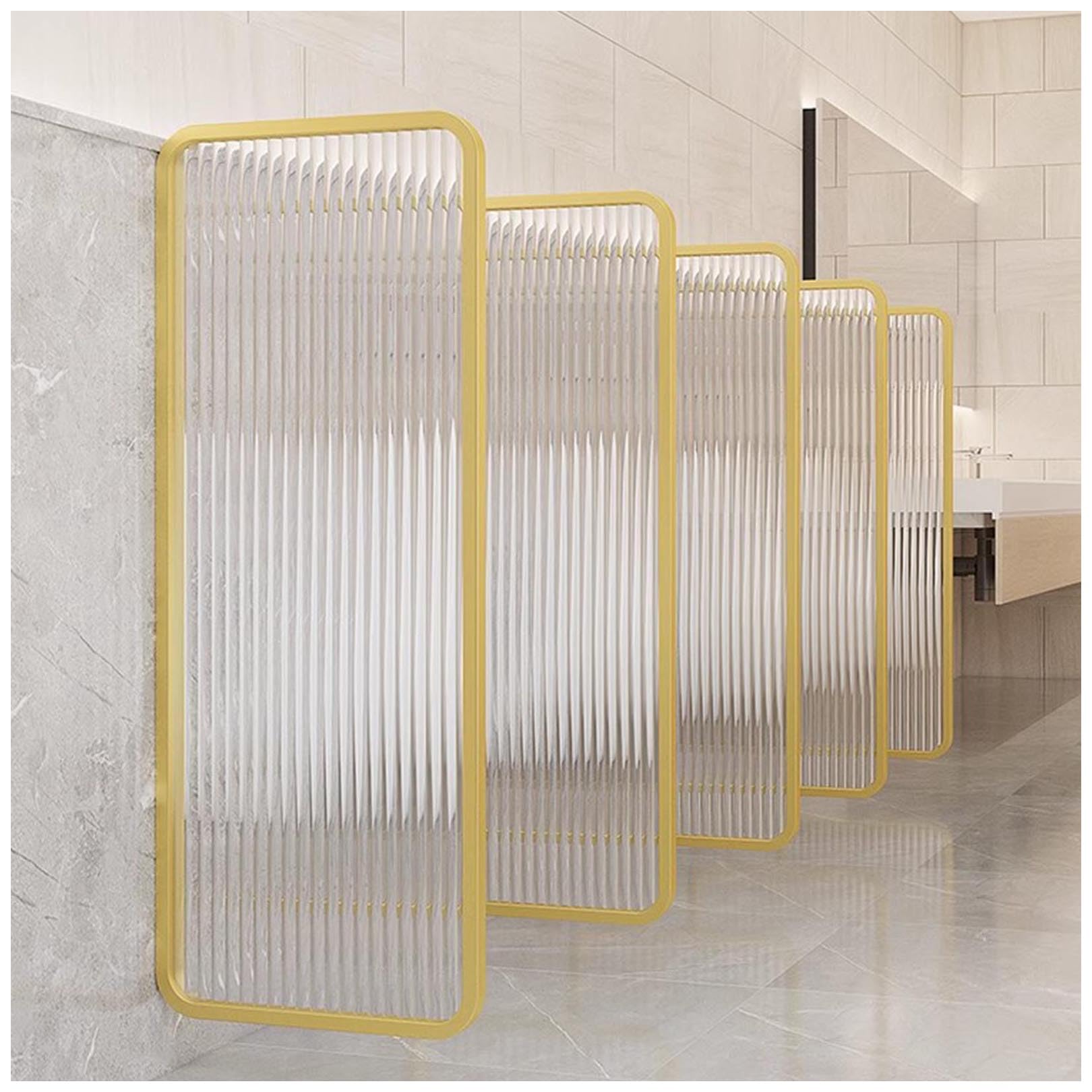 GJZQDKX Hardened Glass Partition for Public Restrooms Urinals Waterproof Privacy Screens for Schools Bars HotelsEnhanced Privacy Solution for Restroom Areas