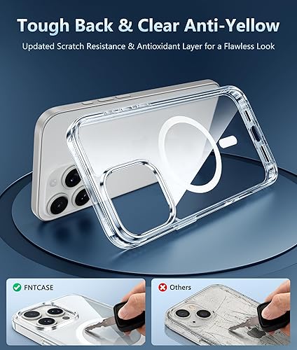 Miniatura 1391 de Fntcase Funda para iPhone 15 Plus y 14 Plus de 6.7 pulgadas, magnética, a prueba de golpes de grado militar, antiamarilleo, delgada, protectora