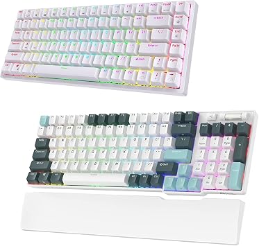 RK ROYAL KLUDGE RK96 LMT Camp Green & RK84 RGB Red Switch White Bundle