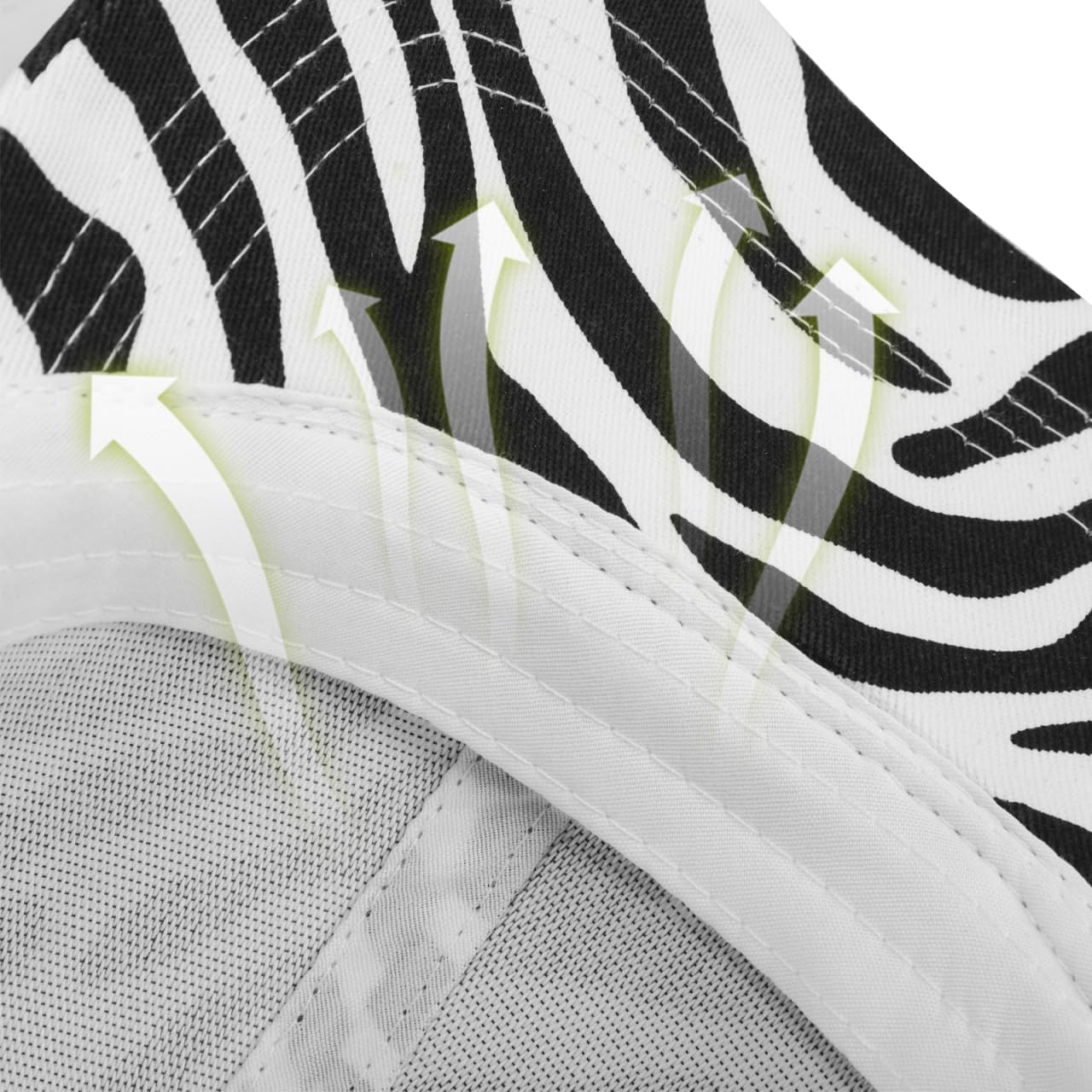 VALICLUD Cow-Stripe Baseball Cap Zebra Print Peaked Cap Cotton Linen Peaked Hat Outdoor Sun Hat for Women Girls White - Image 5