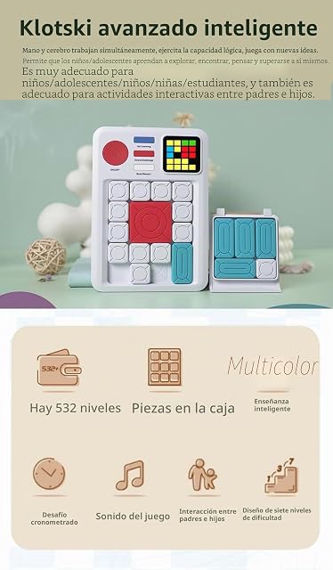 Foto 2 de 8 de CZT Slide Klotski Máquina de Rompecabezas con 532 Niveles de Juego Entrenamiento Cerebral Pensamiento Lógico…