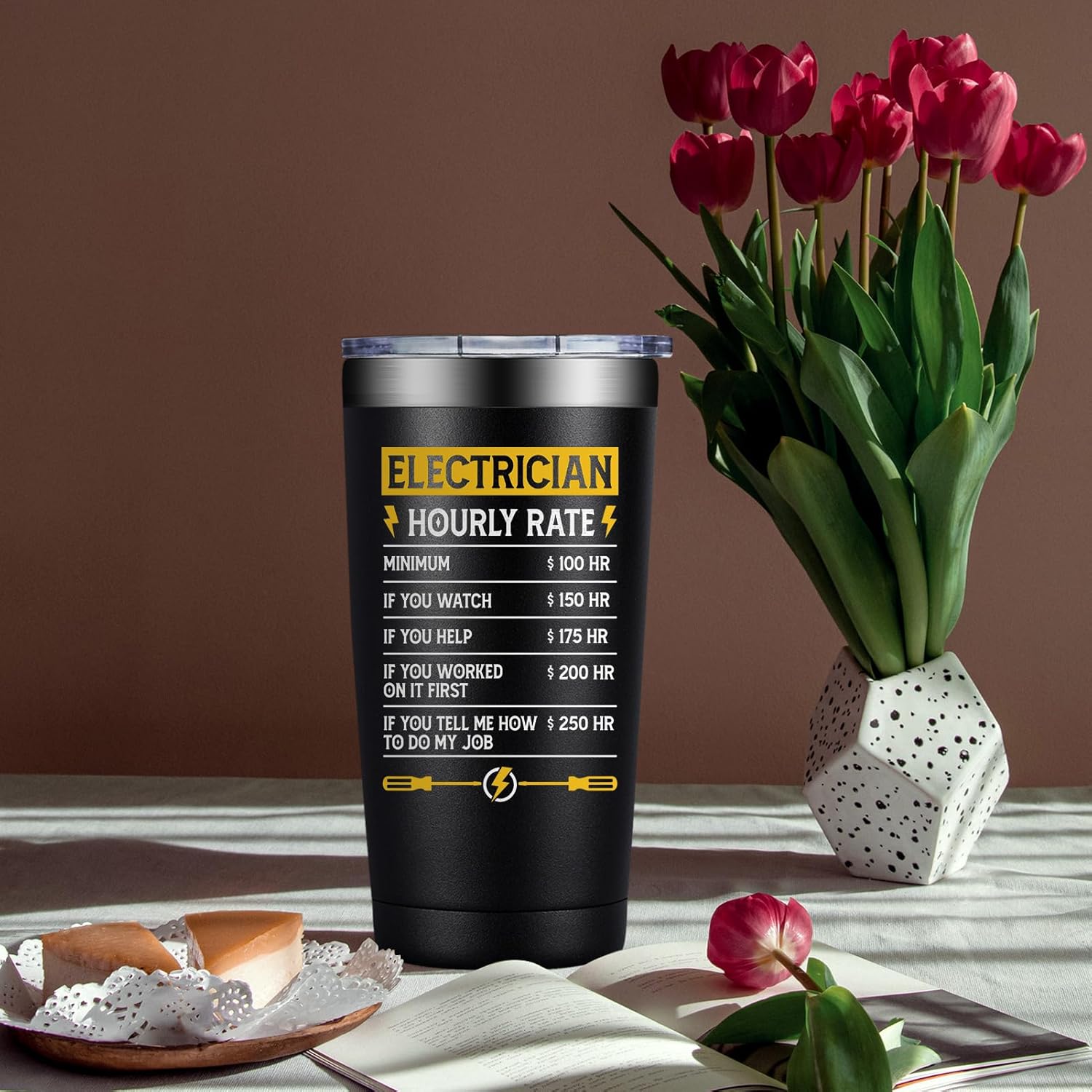 Electrician Gifts for Men - Electrical Engineer Gifts for Dad, Husband, Boyfriend, Coworker - Christmas, Father's Day, Birthday Gift for Electrician - 20oz Tumbler - Image 8