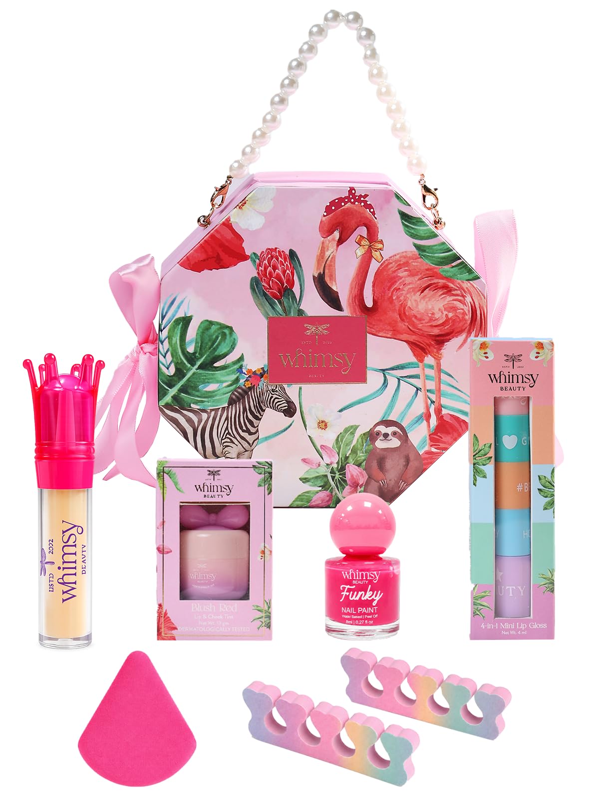 Whimsy Beauty Sparkle & Polish Beauty and Nail Kit | Safe Beauty Set for Girls & Teens | Nail Colours, Lip Tint & Lip Gloss | Pack of 6-image-23
