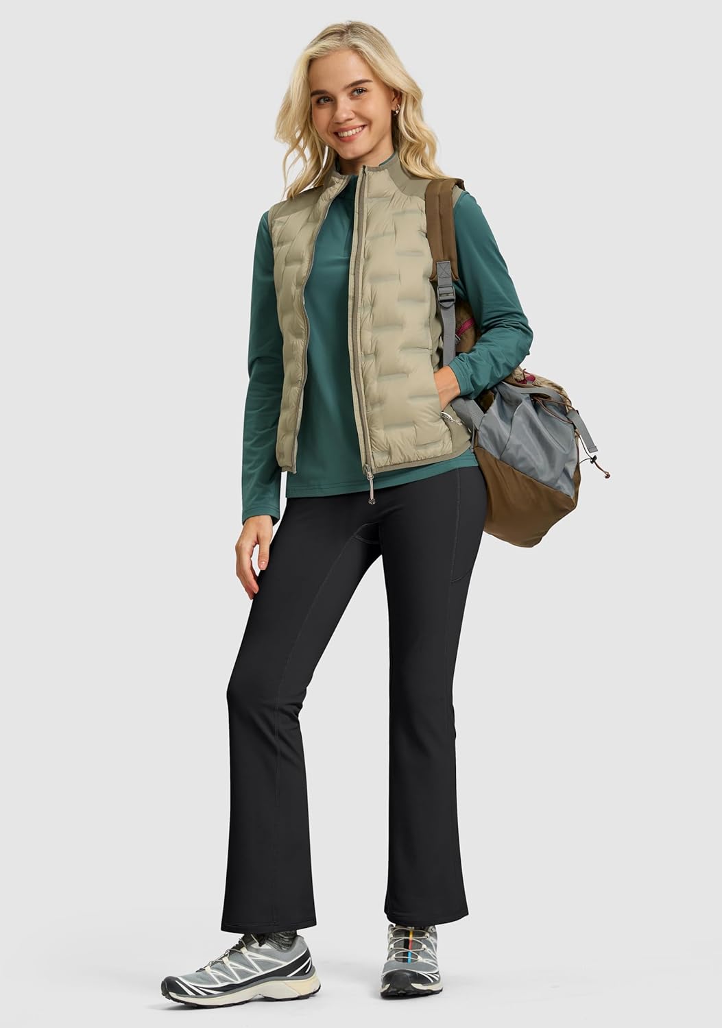 G Gradual Fleece Lined Leggings for Women No Front Seam High Waist Thermal Flare Pants with Pockets for Winter, Hiking, Yoga - Image 6