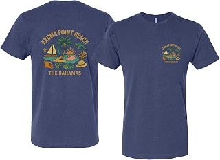 R and R Imports Exuma Point Beach The Bahamas Keepsake Unisex Cotton Crew Neck T-Shirt