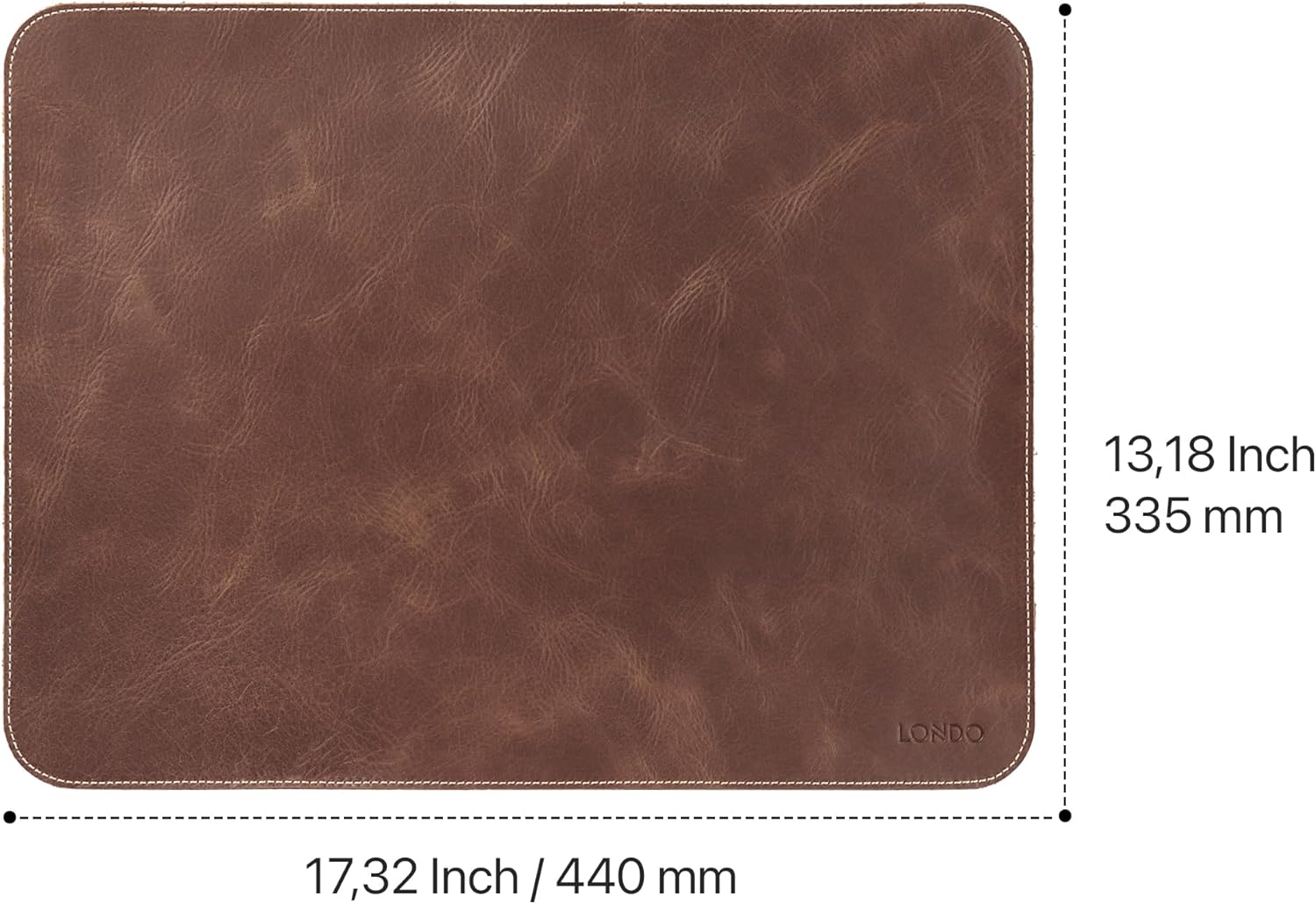 Londo Top Grain Leather Mouse Pad – Desk Mat for Keyboard and Mouse, Large Leather Office Desk Pad