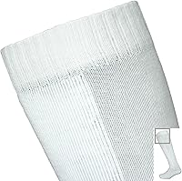 Vista 3 de Calcetines de esgrima gruesos, calcetines de esgrima de algodón para espada, sable y papel de aluminio (1 par, blanco)