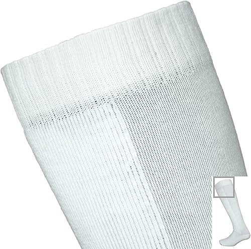 Miniatura 3 de Calcetines de esgrima gruesos, calcetines de esgrima de algodón para espada, sable y papel de aluminio (1 par, blanco)