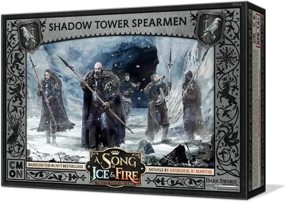 A Song of Ice Fire Tabletop Miniatures Game Shadow Tower Spearmen Unit Box | Strategy Game for Teens Adults | Ages 14+ | 2+ Players | Avg. Playtime 45-60 Minutes | Made by CMON, Multi Color (SIF313)
