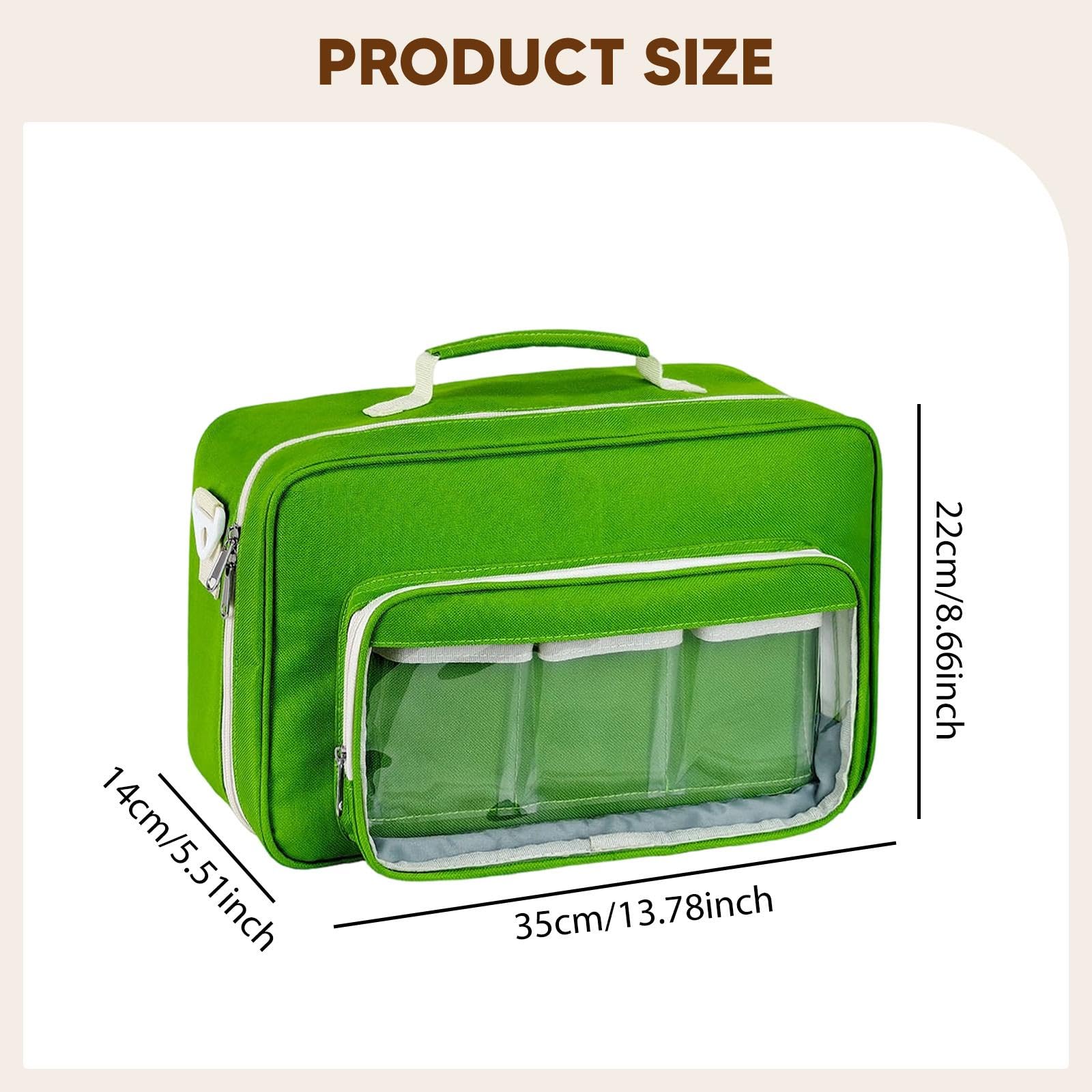 predolo Boîte de Rangement pour semis avec bandoulière réglable, Pratique et Robuste, idéale pour Les, avec Poche en Filet.