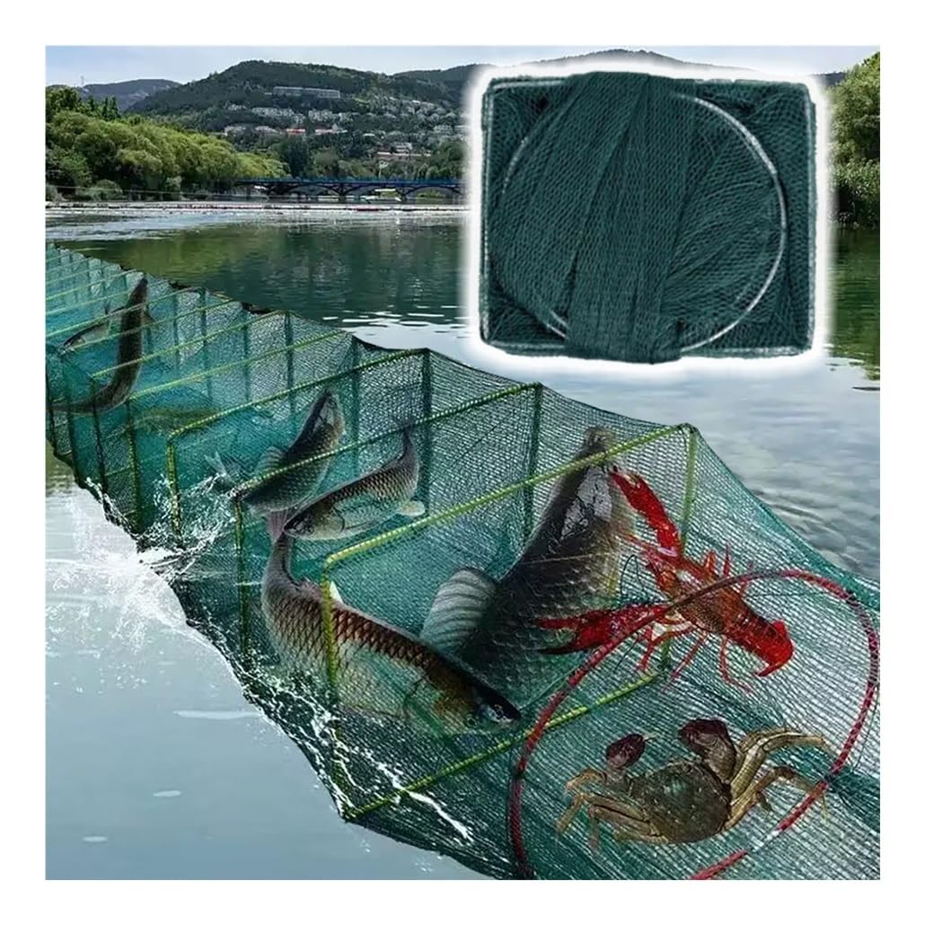 Red de Pesca Plegable de 2,3 a 16,9 m de Largo, Trampa for camarones y Peces carnada, portátil, automática, for atrapar más Peces fácilmente.