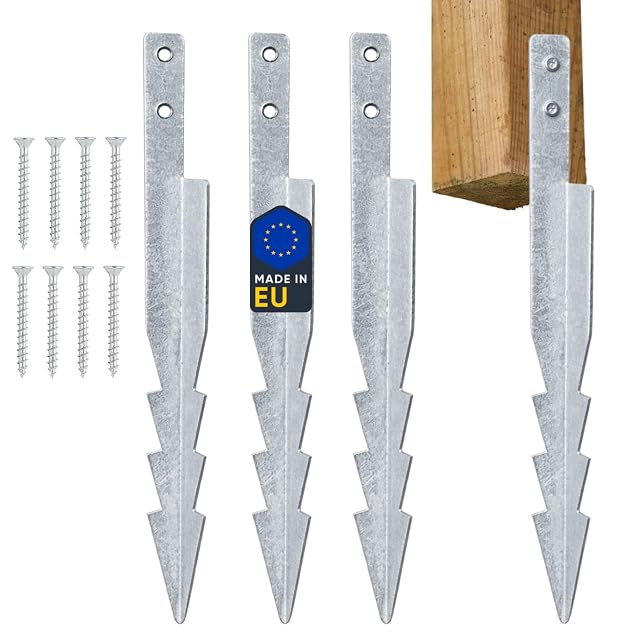 Clever Leon Anclajes al Suelo - 4 Piezas - para Columpios con Estructura Metálica