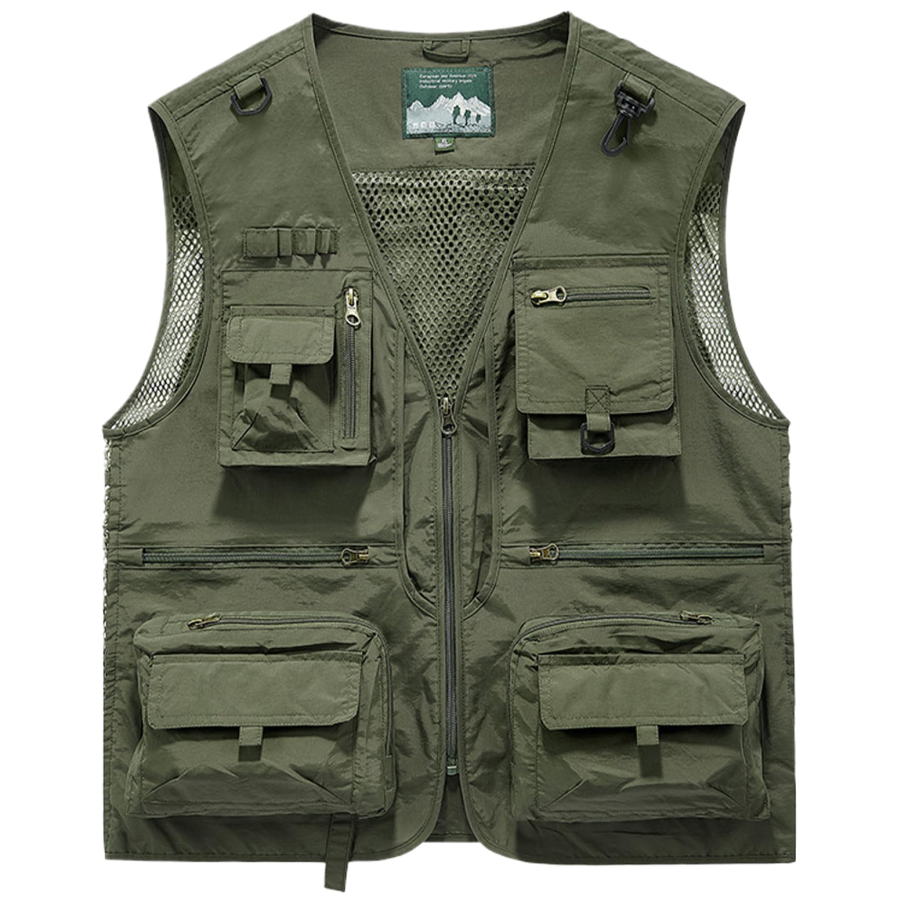 Chaleco de pesca para trucha transpirable y casual con cuello en V 7