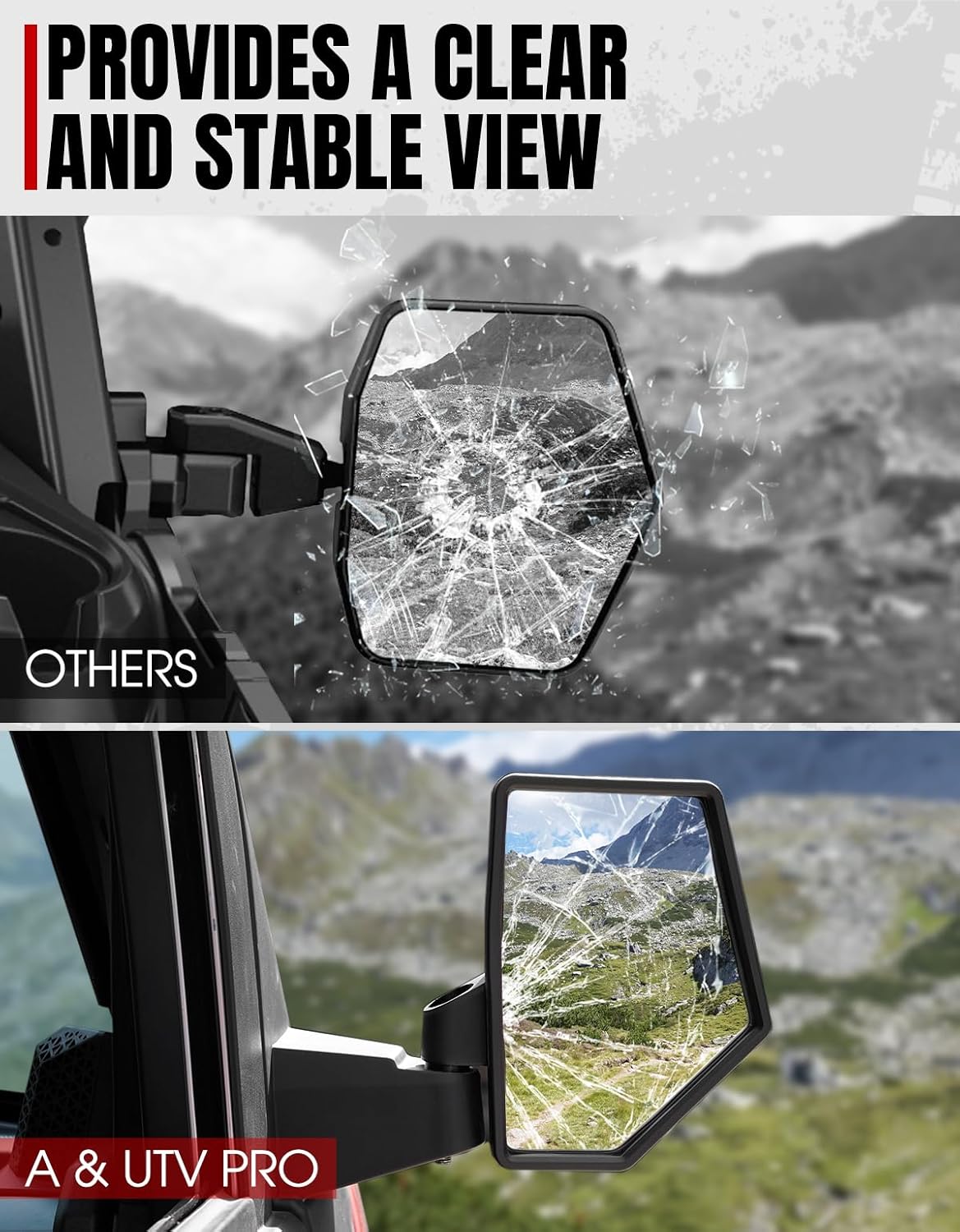 A & UTV PRO Adjustable Folding Side Mirror for 2024-2026 Polaris XPEDITION XP/ADV/ADV 5 Accessories, UTV Expedition Accessories, Replace #2884491