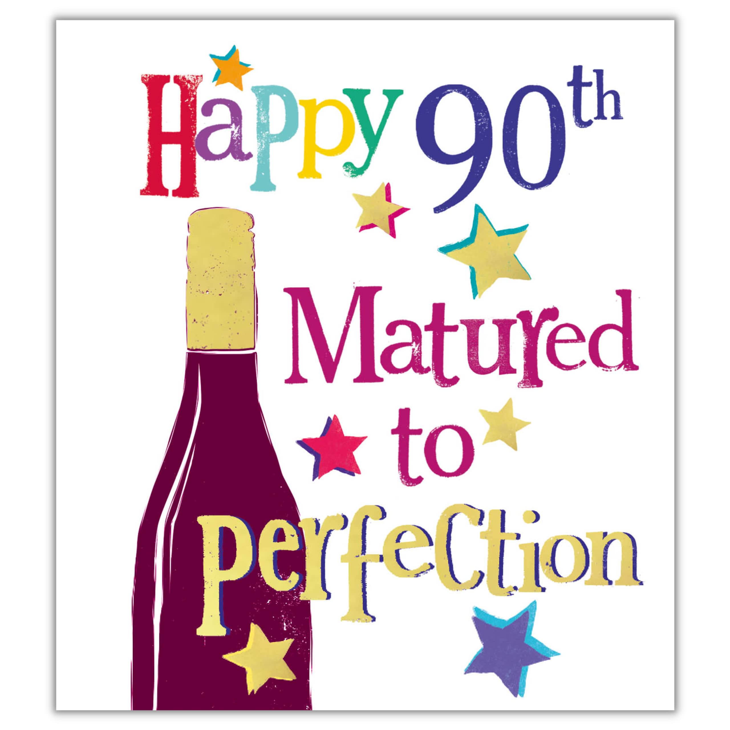 Danilo Promotions Age 90 Birthday Card, Brightside Age 90 Birthday Card, 90th Birthday Card Brightside, Happy 90th Birthday Card,Multi,7 x 6