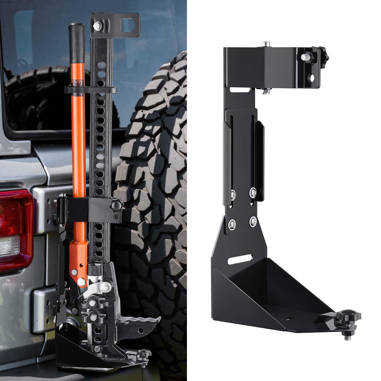 VEVOR Soporte de Gato Todoterreno de Alta Elevación Kit de Soporte para Gato Agrícola de Alta Resistencia, Compatible con YJ (1986-1996), TJ (1997-2006), JK (2006-2018), JL (2018-2024)