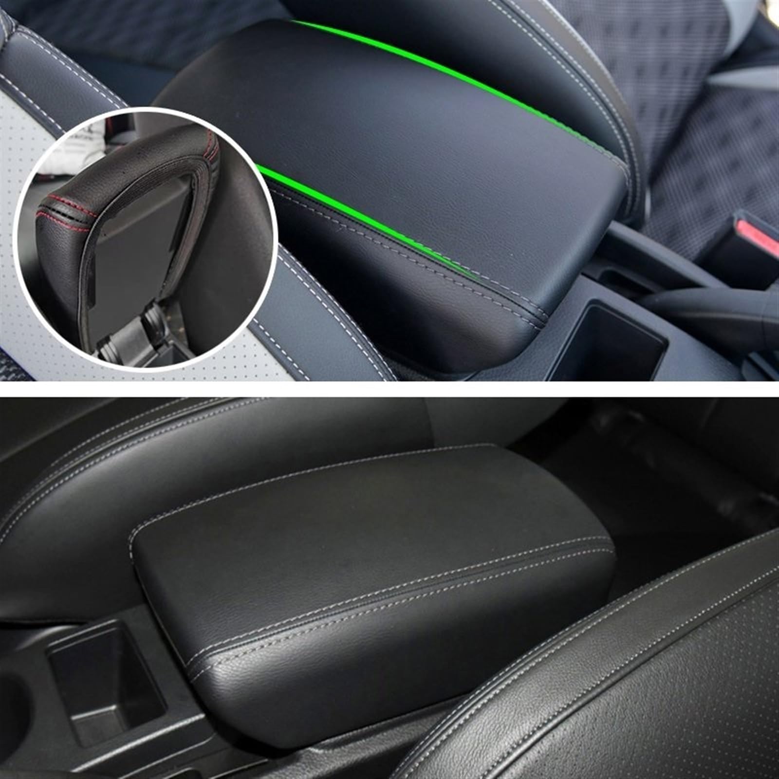 Auto-Armlehnen-Aufbewahrungsbox Für Nissan Für Qashqai 2008 2009 2010 2011 2012 2013 2014 2015 2016 2017 Auto Center Console Armlehne Box Abdeckung Schutz Trim(Schwarz)