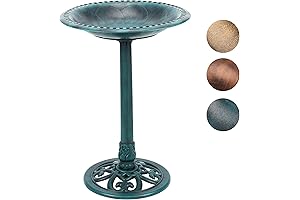 28" Tall Polyresin Bird Bath: A Graceful Haven for Feathered Friends