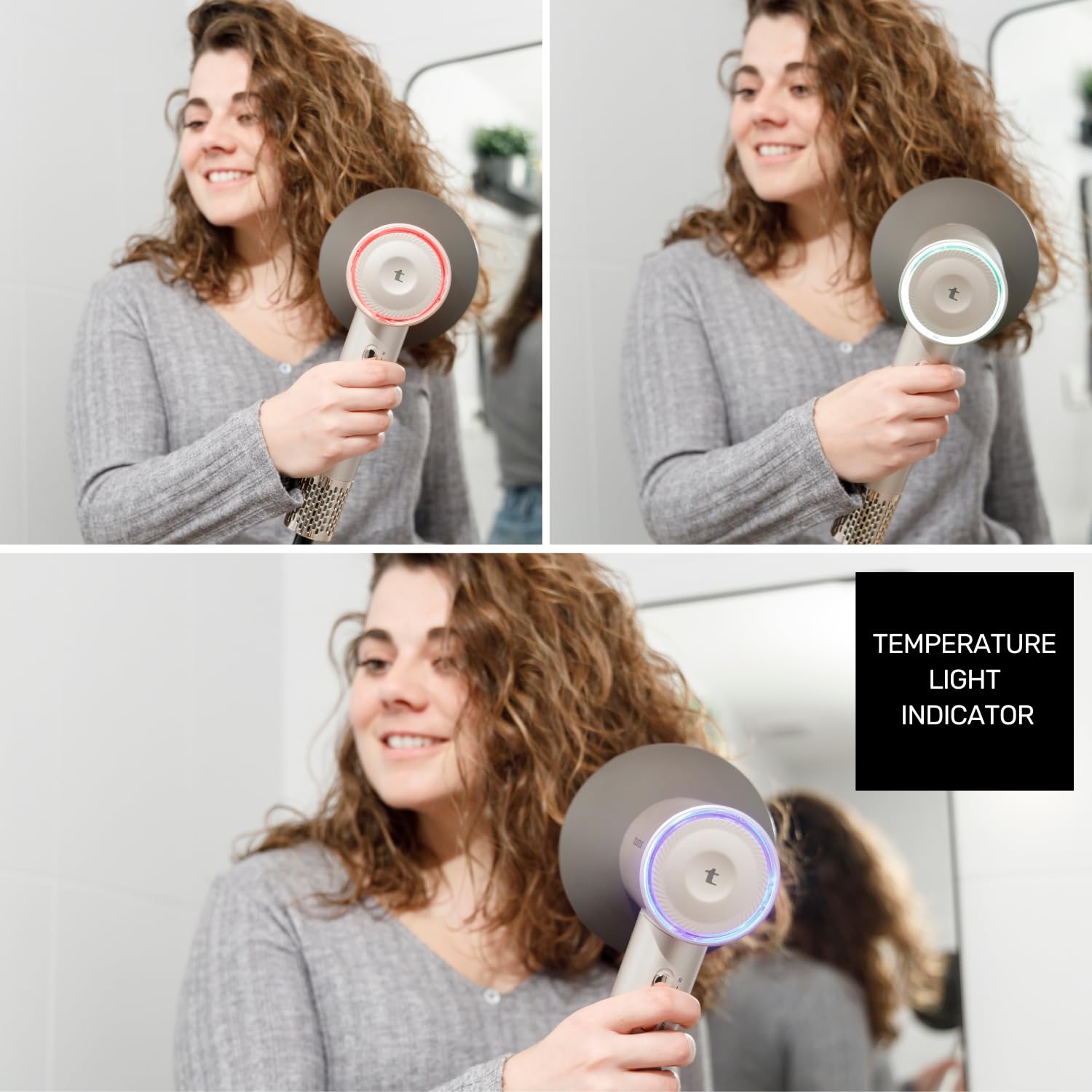 Taurus – Secador de Pelo Digital Force Protect, Ionic Care, 10 Niveles de Velocidad y Temperatura, Oscillating Temp Protect, Memoria, Luz LED, Filtro magnético, Accesorios incluidos