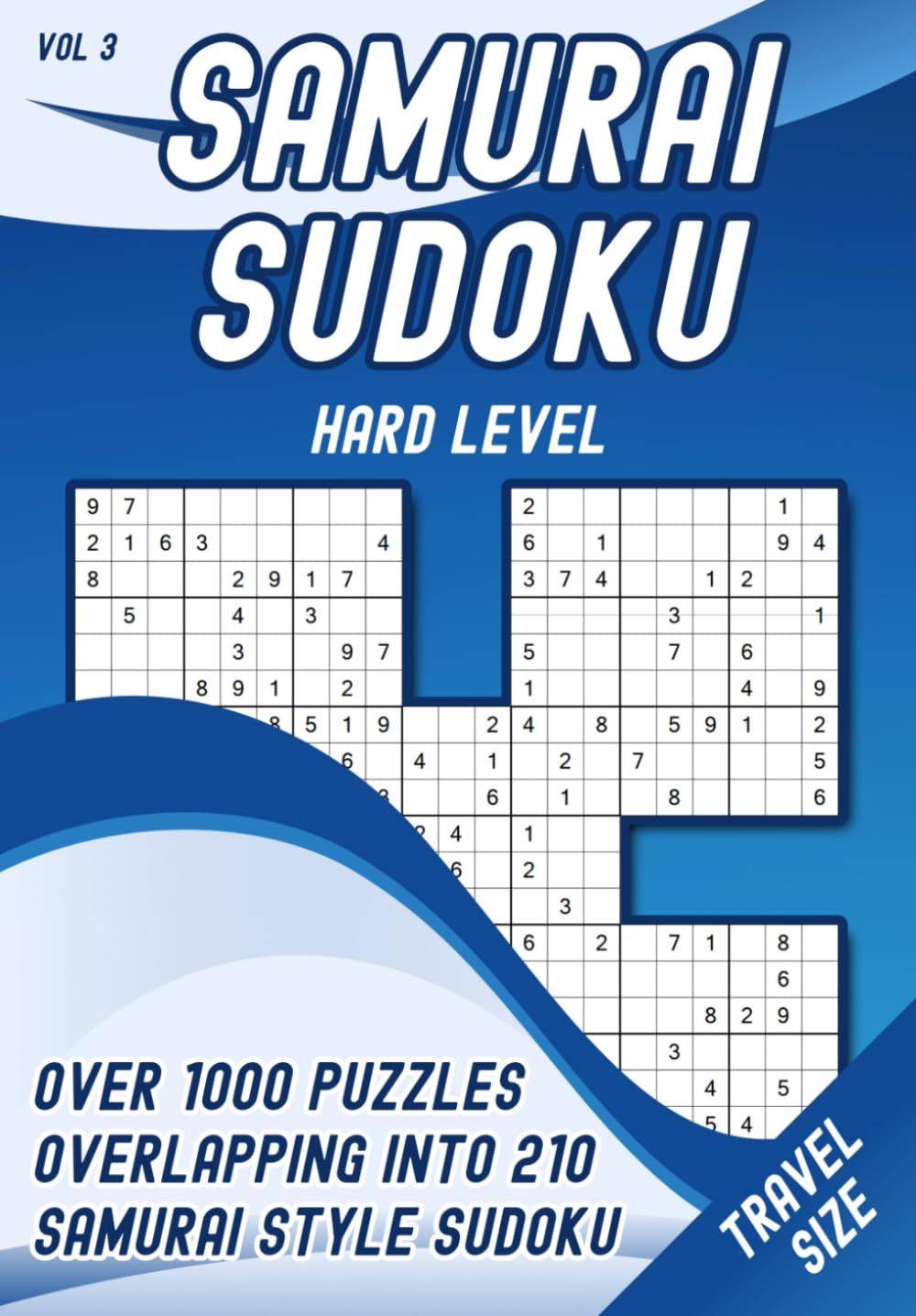Hard Samurai Sudoku Puzzles: 210 Travel Sized Brainteasers for Adults