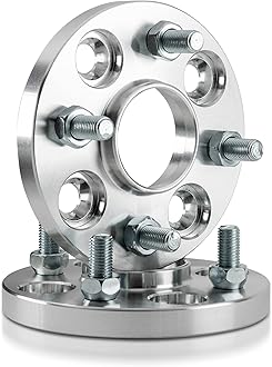 Customadeonly 2 Pieces 0.59" 15mm Wheel Spacers Adapers 4x108 to 4x108 Hub Centric with Hub Lip 63.4mm Center Bore 12x1.5 Thread Pitch