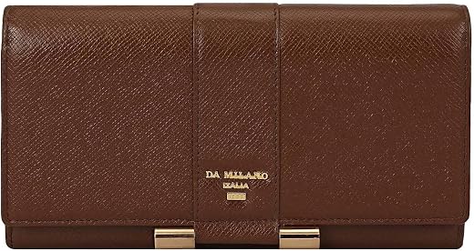 Da Milano Premium Leather Wallet for Women | Multi Compartment Travel Wallet - Brown (10480OL)