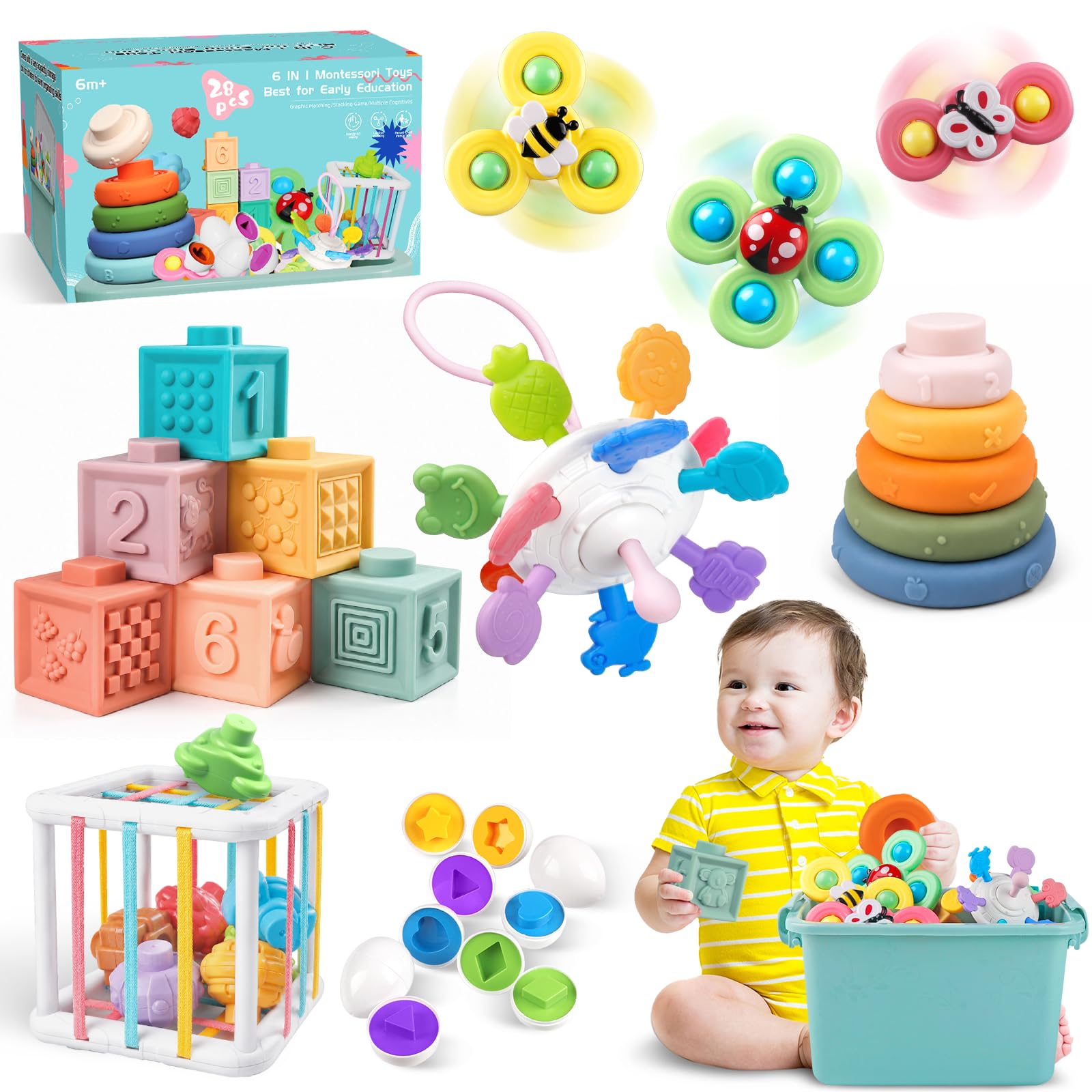 Plunack 6-in-1 Sensory Developmental Learning Set