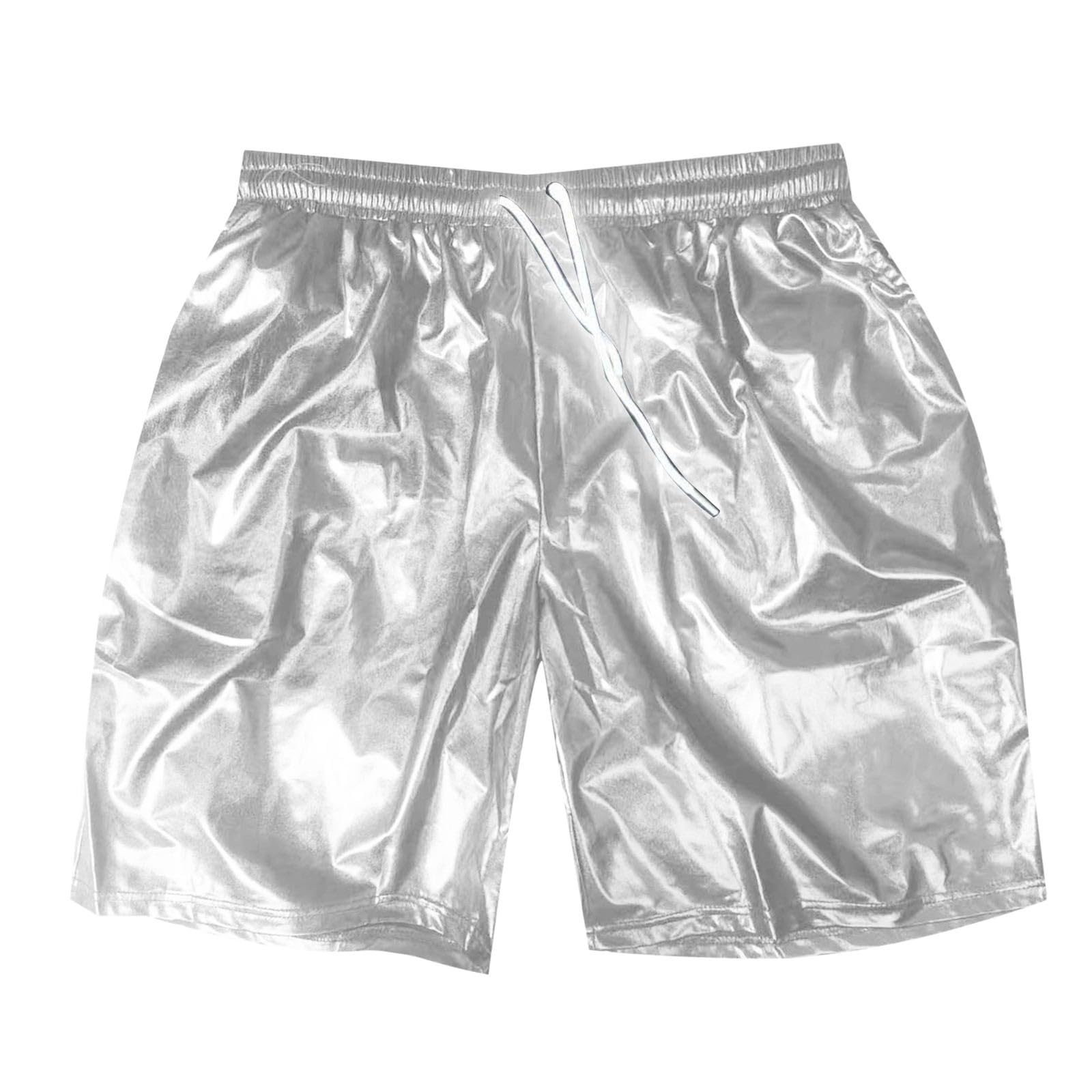 Short En Métal Brillant Pour Homme - Short De Fête Doré Et Argenté