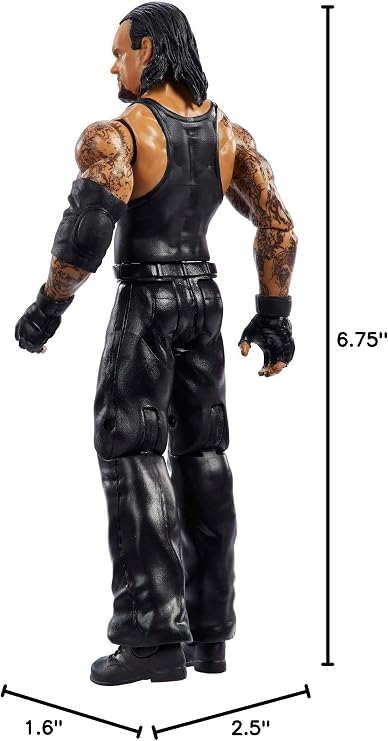 Mattel WWE WrestleMania Undertaker Action Figure , Collectible with 10 Points Articulation & Life-like Detail, 6-inch